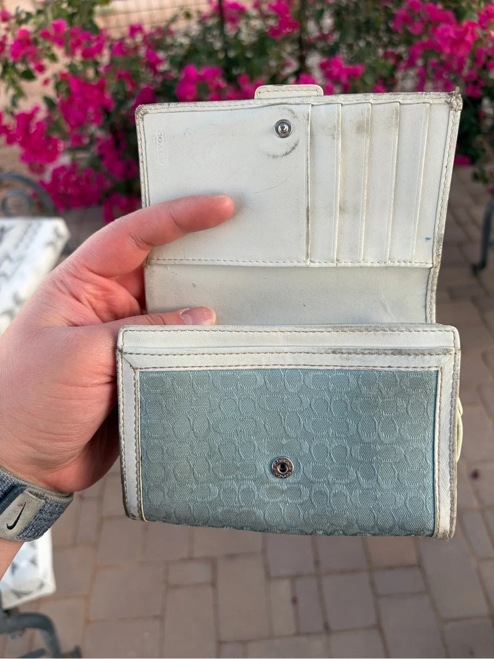 Light Blue Coach Buckle wallet - Picture 4 of 4